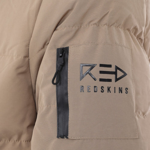 Redskins Layer Cake long down jacket - Beige/Black - Footkorner