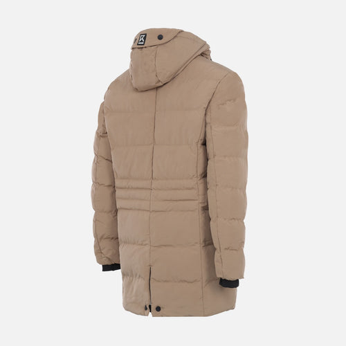 Redskins Layer Cake long down jacket - Beige/Black - Footkorner