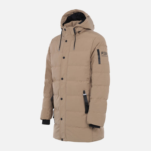 Redskins Layer Cake long down jacket - Beige/Black - Footkorner