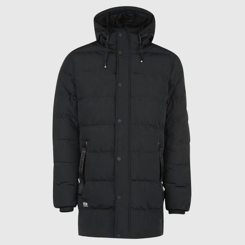 Redskins Layer Cake Long Puffer Jacket - Black - Footkorner