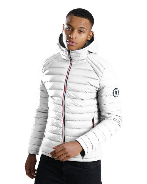 Wendbare Daunenjacke Comme des Loups Rom - Weiß/Schwarz - Footkorner