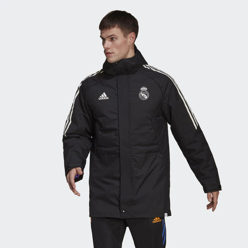 Real Madrid Puffer Jacket - Black/White/Purple  - Footkorner