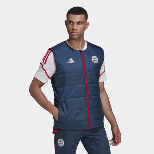 Bayern Munich sleeveless puffer jacket - Blue/Red - Footkorner