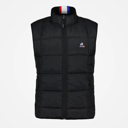 Le Coq Sportif Tricolore sleeveless down jacket - Black - Footkorner