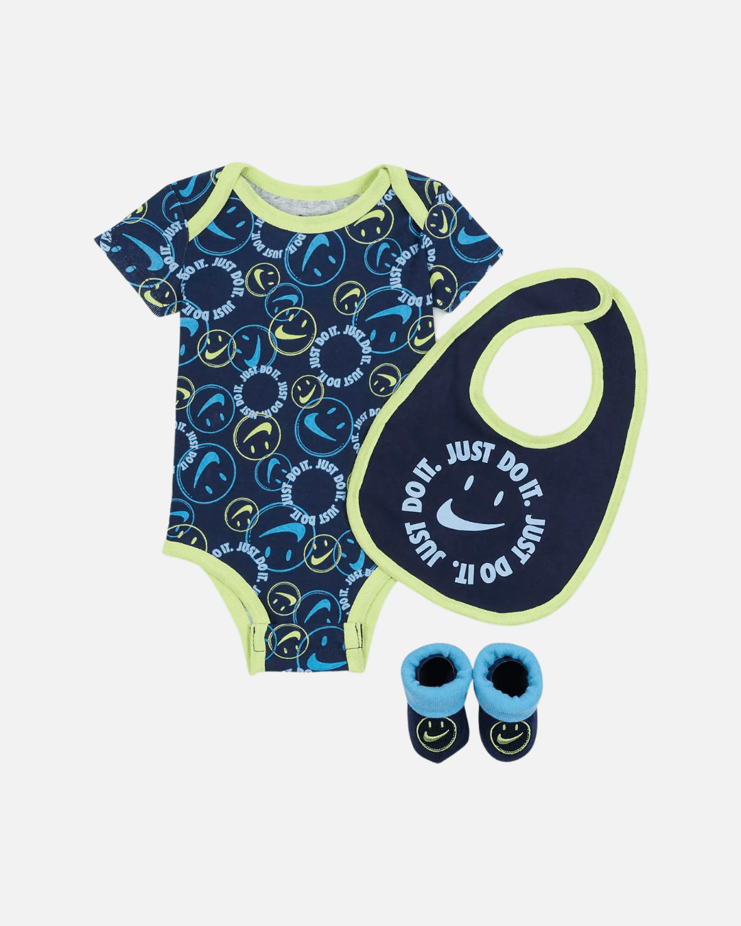 Nike Baby Bodysuit Set - Blue/Green 