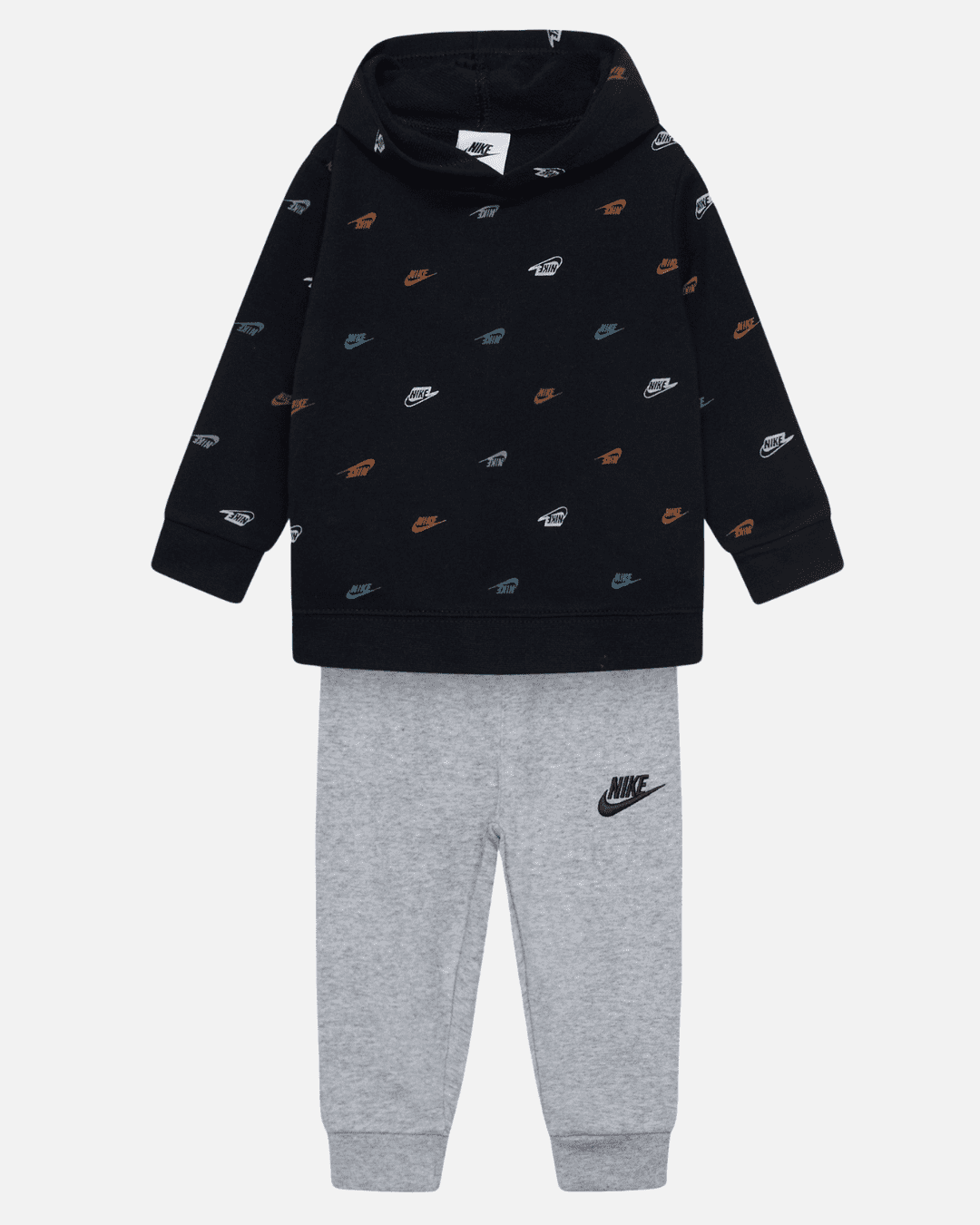 Nike Club SSNL AOP Baby-Set – Schwarz/Grau