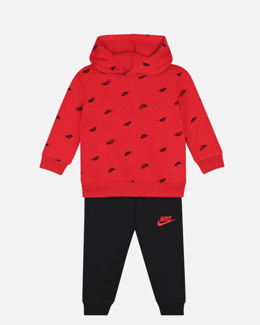 Conjunto Nike Club SSNL AOP para bebé - Negro/Rojo