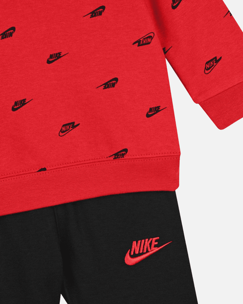 Ensemble Nike Club SSNL AOP Bébé - Noir/Rouge - Footkorner