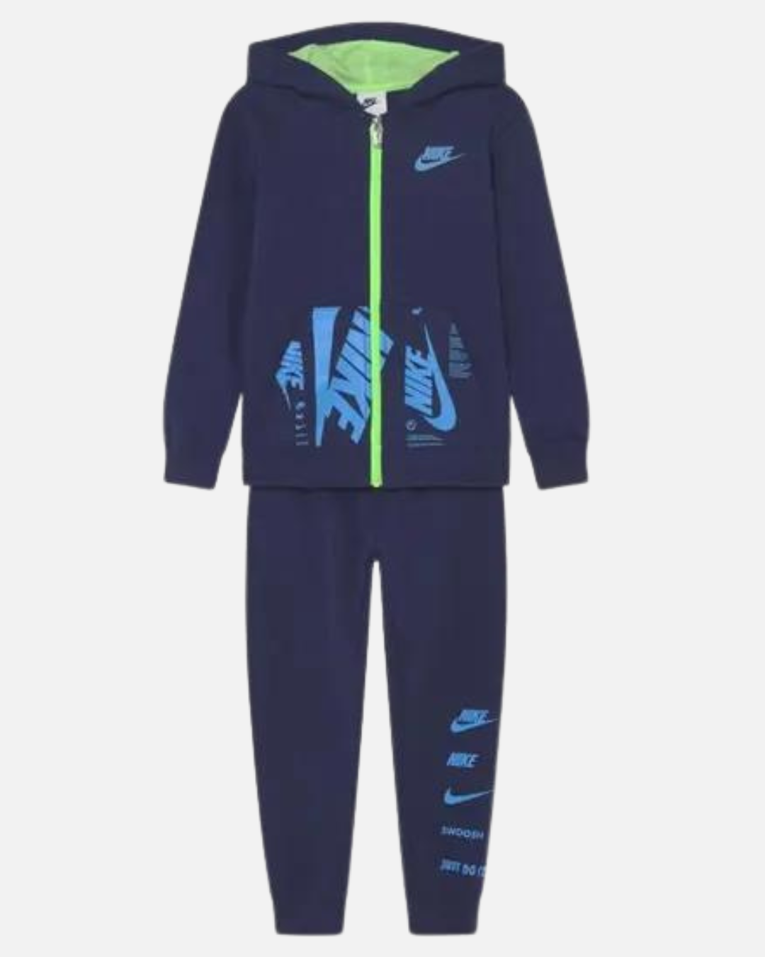 Nike Kinder-Fleece-Po- und Jogger-Set – Blau