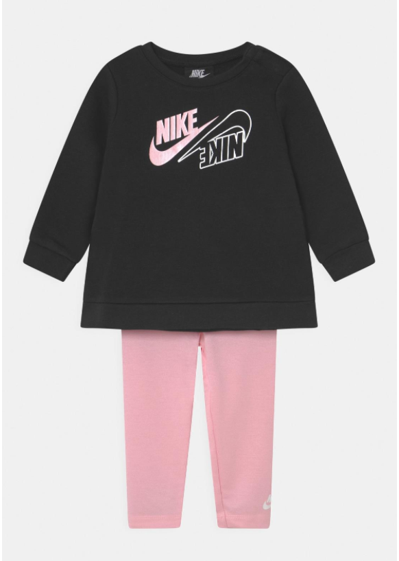 Nike Mini Me Crew Baby-Mädchen - Rosa/Schwarz