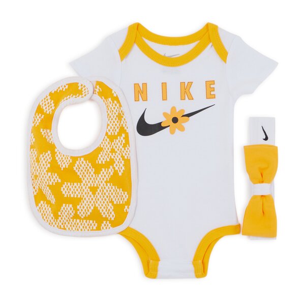 FootkornerConjunto Nike Sportswear Flower para bebé - Blanco/Amarillo/Negro