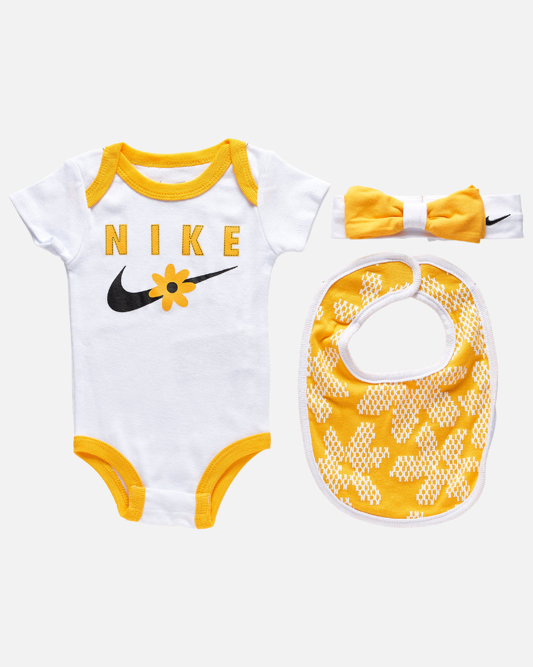 Conjunto Nike Sportswear Flower para bebé - Blanco/Naranja/Negro