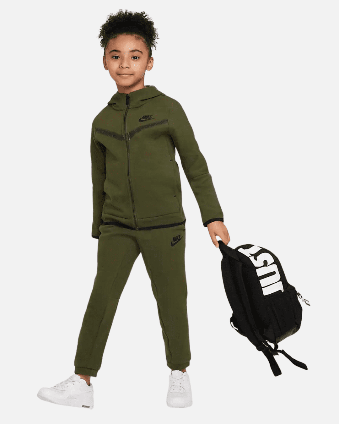 Ensemble Nike Sportswear Tech Fleece Enfant - Kaki/Noir