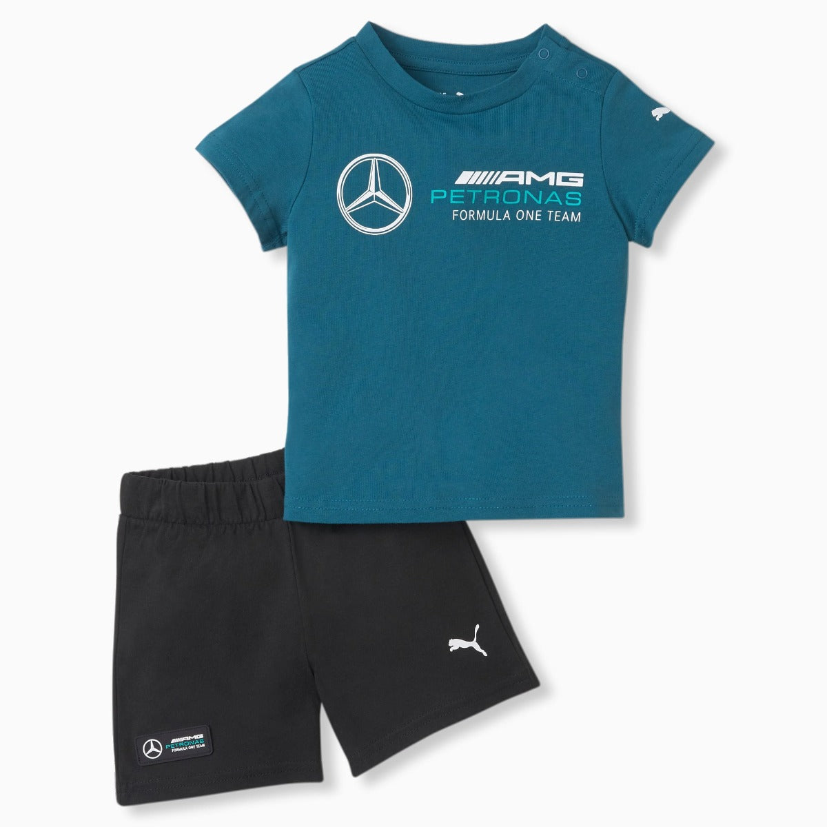 FootkornerPuma Mercedes F1 Baby-Set – Blau/Schwarz