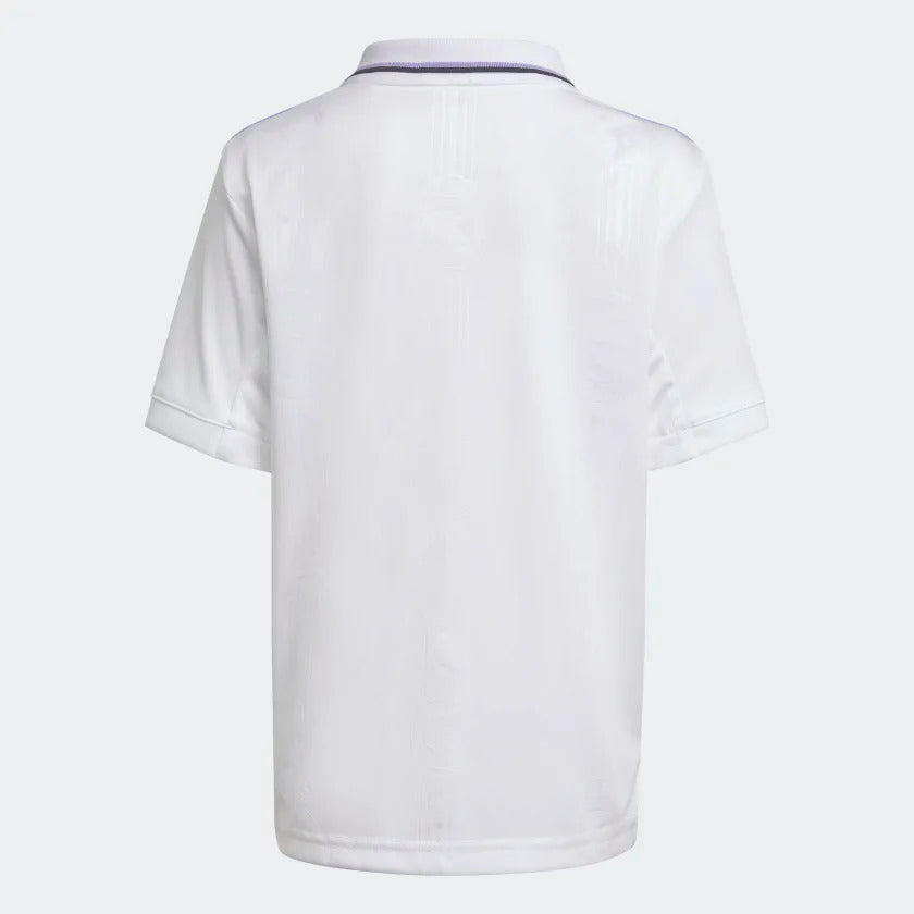 FootkornerReal Madrid Heimtrikot für Kinder 2022/2023 – Weiß/Lila