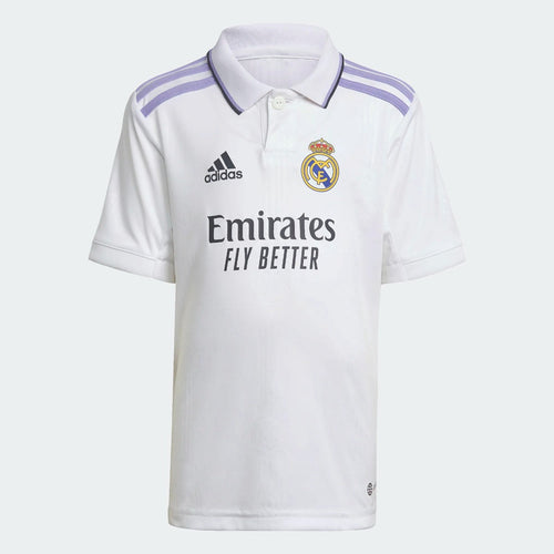 Real Madrid Heimtrikot für Kinder 2022/2023 – Weiß/Lila - Footkorner