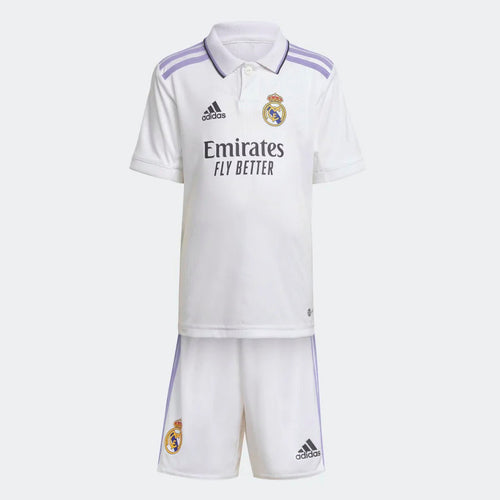 Real Madrid Heimtrikot für Kinder 2022/2023 – Weiß/Lila - Footkorner