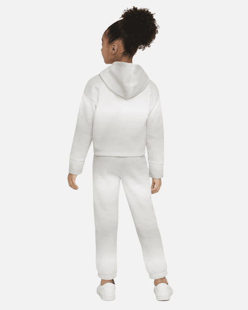 Nike Printed Club Fleece Kids Tracksuit Set - Grey/White - Footkorner