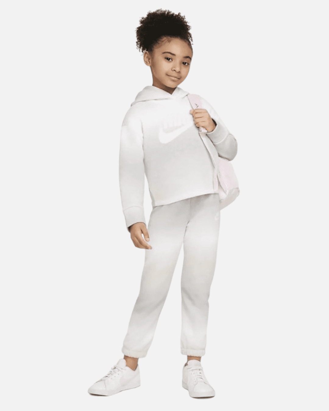 Nike Printed Club Fleece Kids Tracksuit Set - Grey/White
