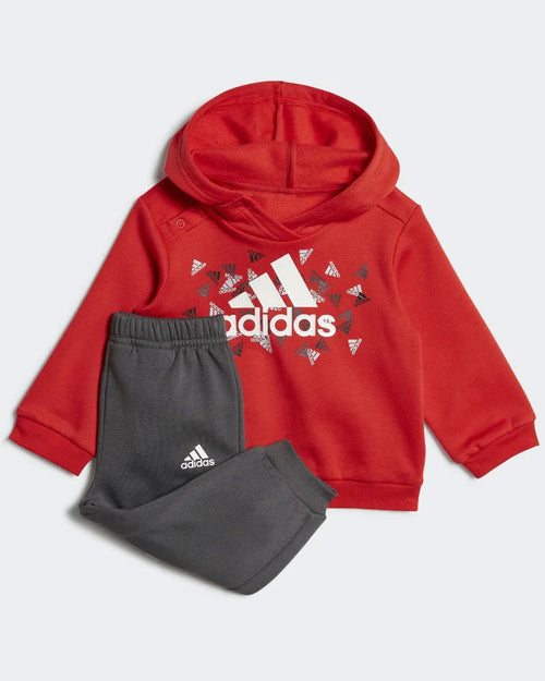 Adidas Baby Tracksuit Set - Red/White/Grey - Footkorner