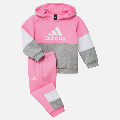 Adidas Baby Color Block Tracksuit Set - Pink/Grey/White - Footkorner