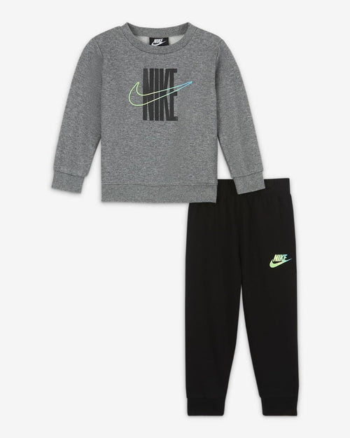 Nike Sportswear Baby Tracksuit Set - Grey/Black - Footkorner