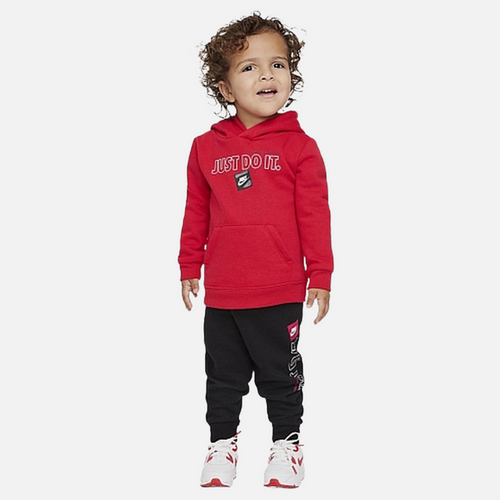 Nike Just do It Kinder-Trainingsanzug-Set – Rot/Schwarz - Footkorner