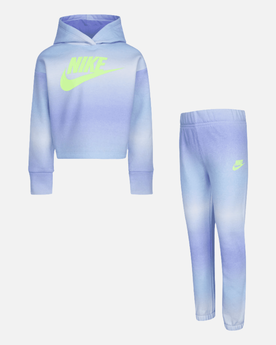 Nike Printed Club Fleece Kids Tracksuit Set - Blue/Green 