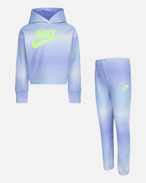 Ensemble survêtement Nike Printed Club Fleece Enfant- Bleu/Vert - Footkorner