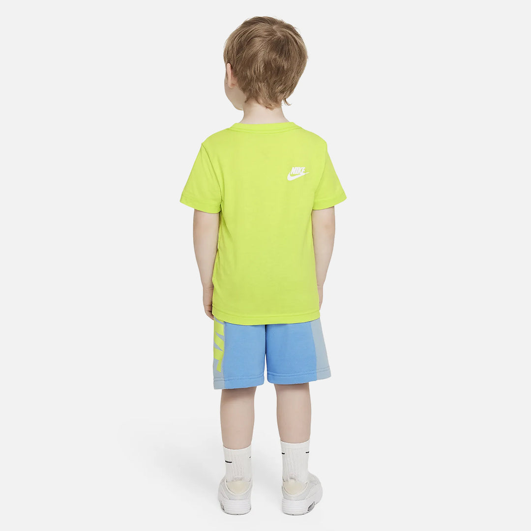 Ensemble T-shirt/Short Nike Amplify Enfant - Bleu/Jaune