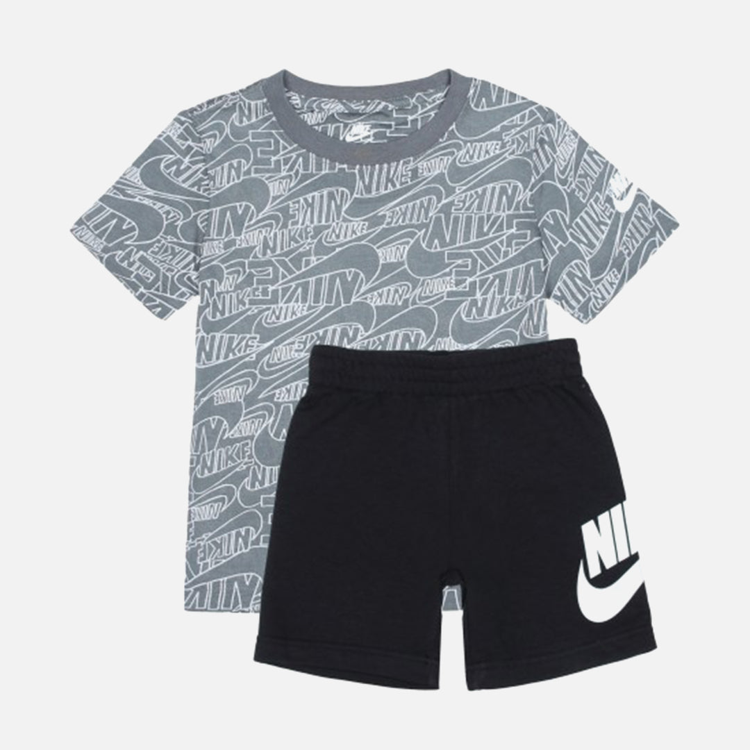 FootkornerCompleto maglietta/pantaloncini Nike Kids - Grigio/Nero/Bianco