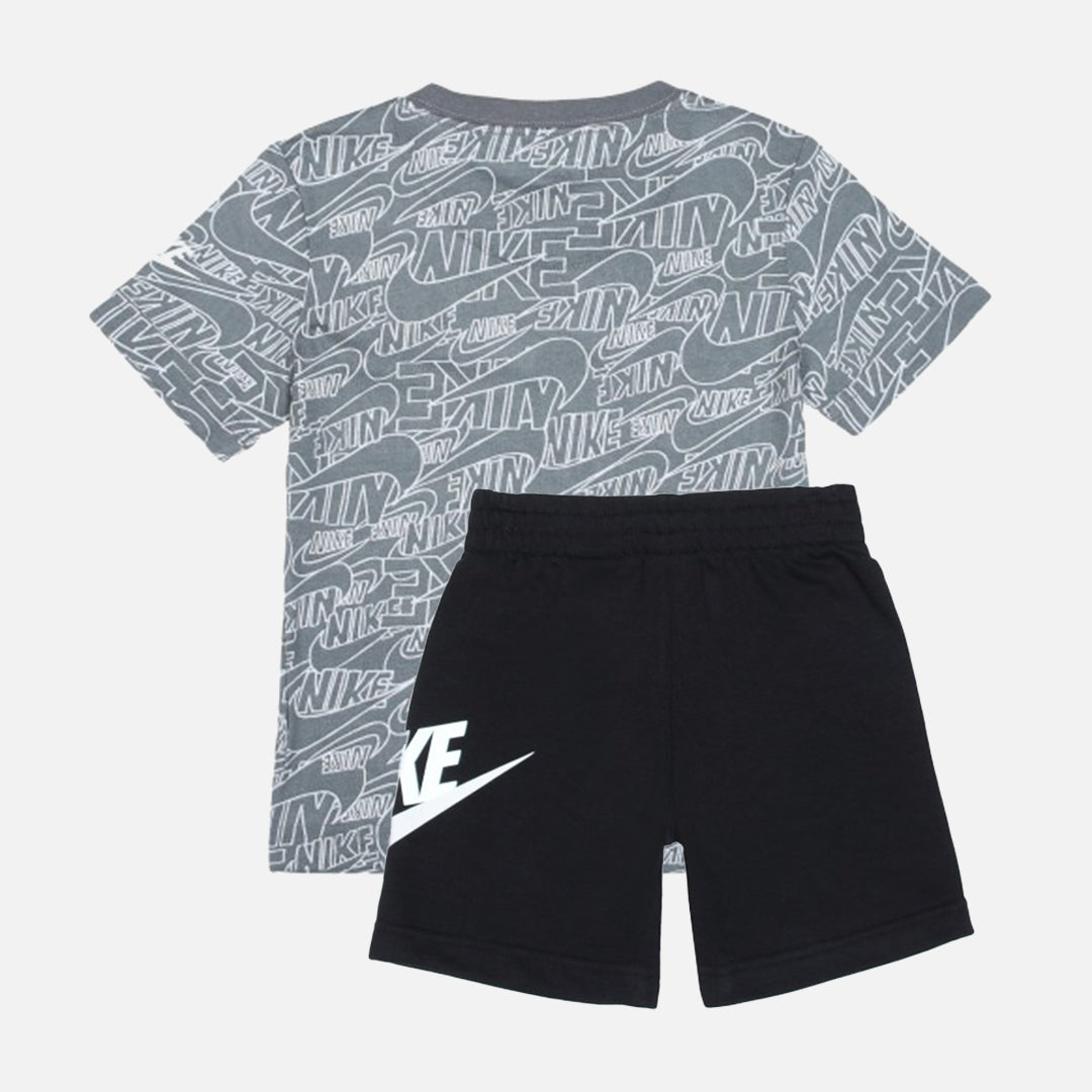 FootkornerCompleto maglietta/pantaloncini Nike Kids - Grigio/Nero/Bianco