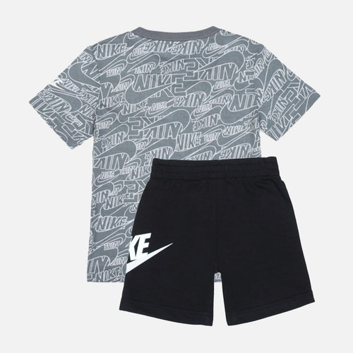 Completo maglietta/pantaloncini Nike Kids - Grigio/Nero/Bianco - Footkorner