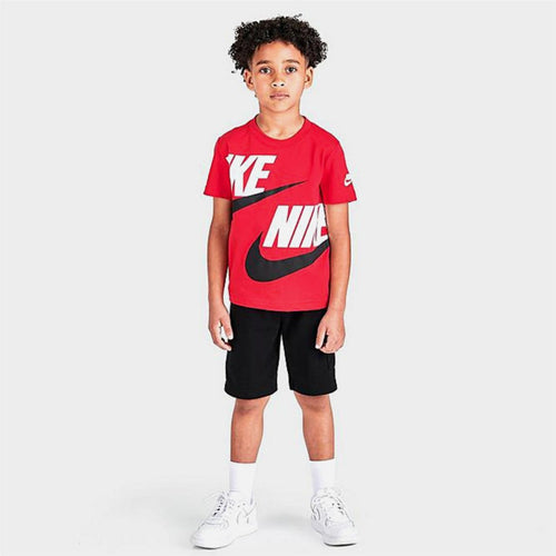 Completo maglietta/pantaloncini Nike Kids - Rosso/Nero/Bianco - Footkorner