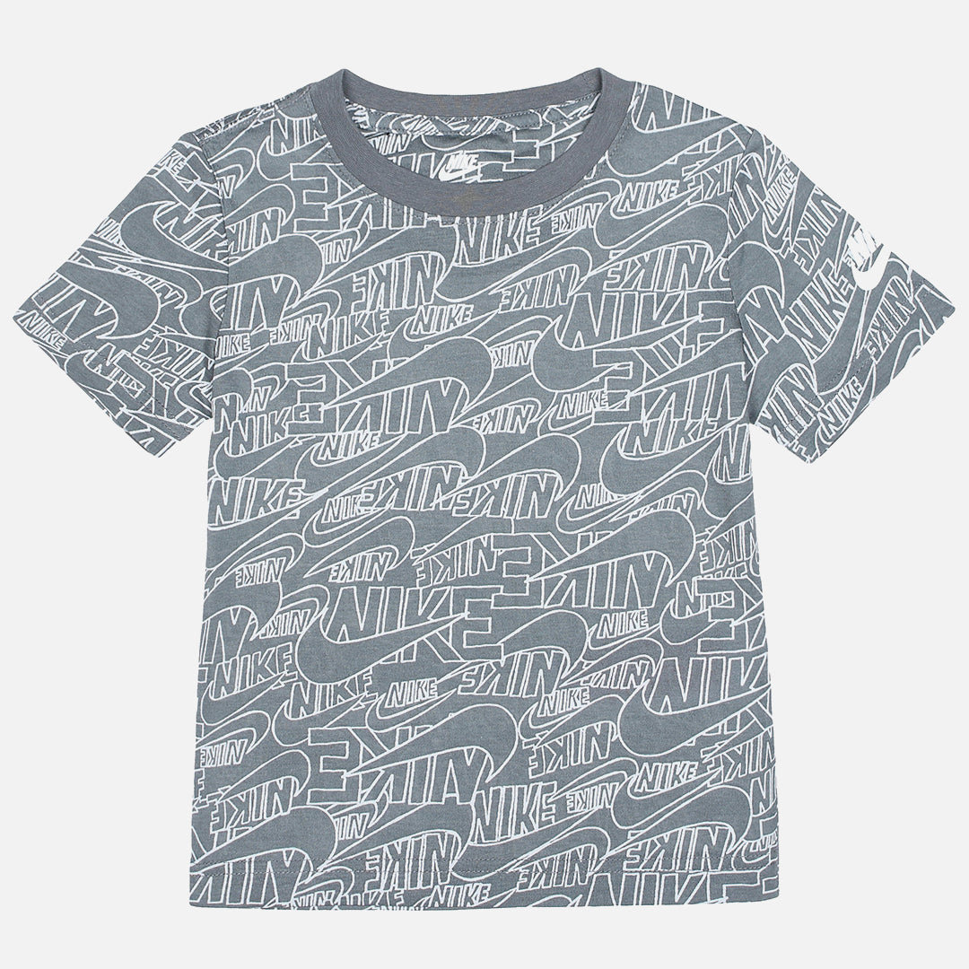 FootkornerNike Baby T-shirt/Shorts Set - Grey/Black/White