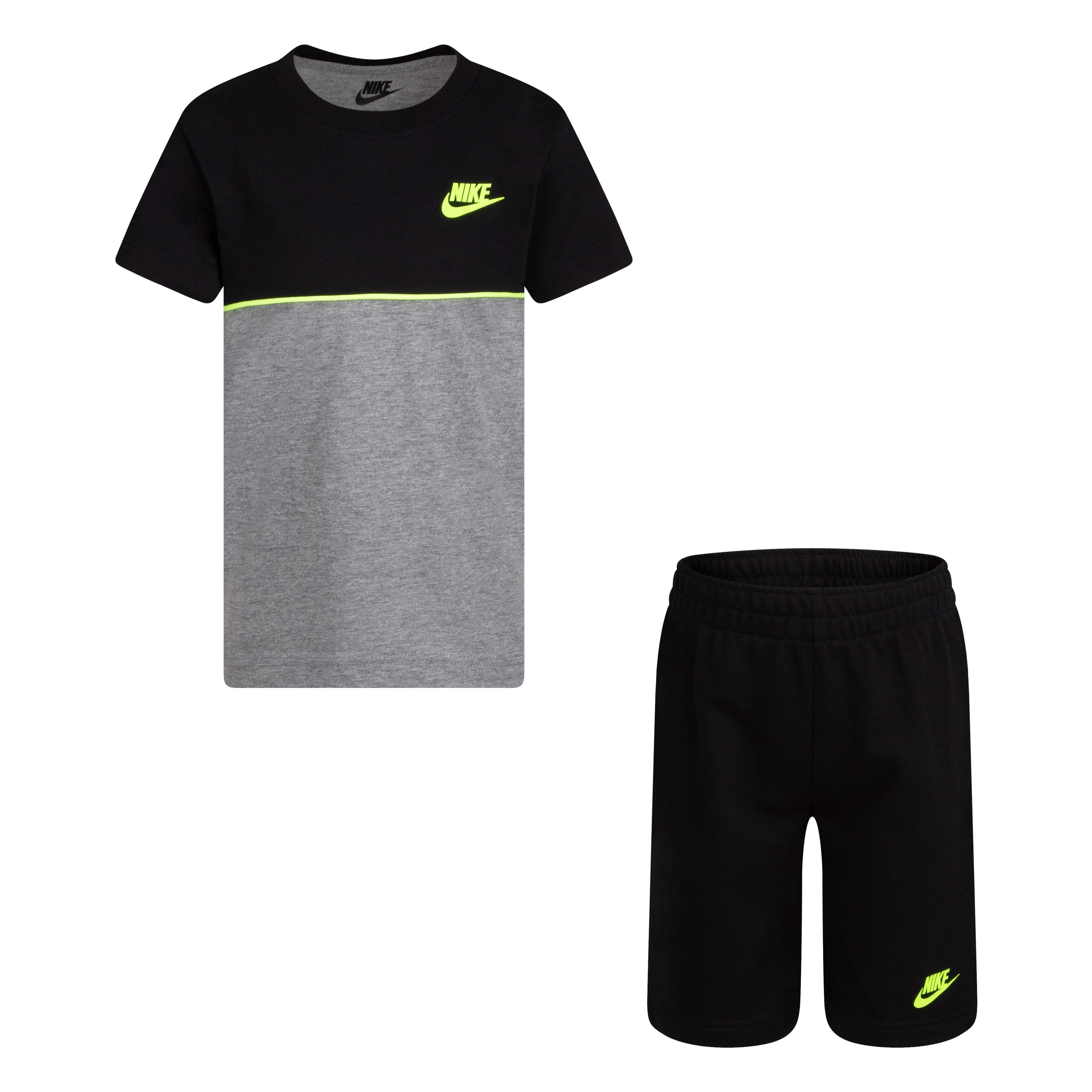 FootkornerEnsemble T-shirt/Short Nike Sportswear Enfant - Noir/Gris