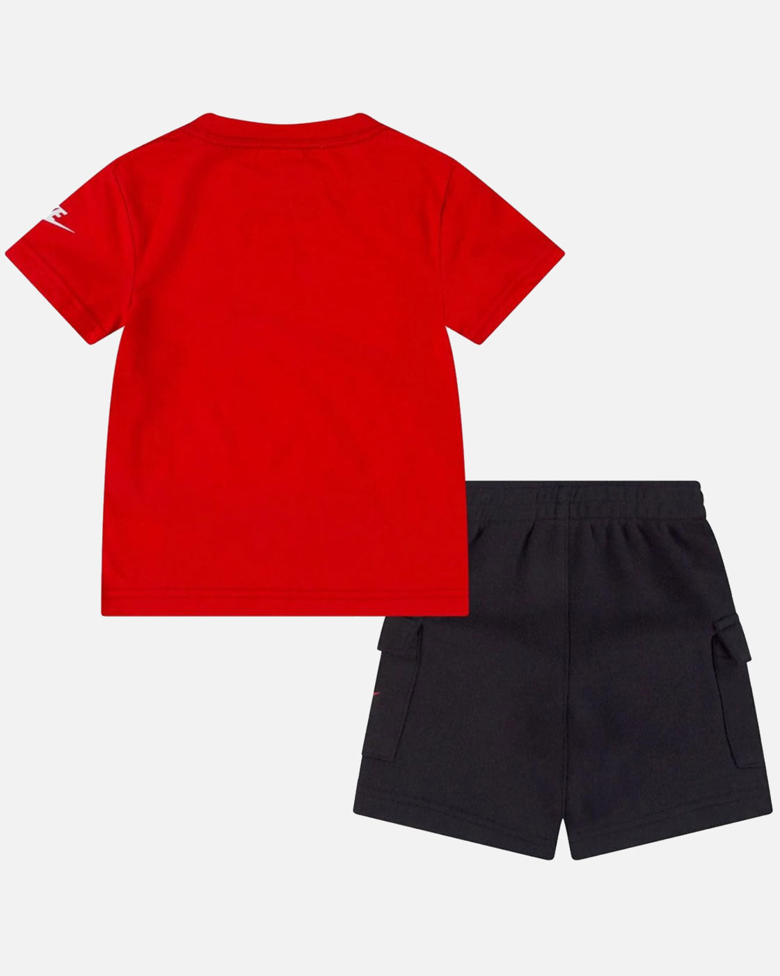 FootkornerNike Baby-T-Shirt/Shorts-Set – Rot/Schwarz/Weiß