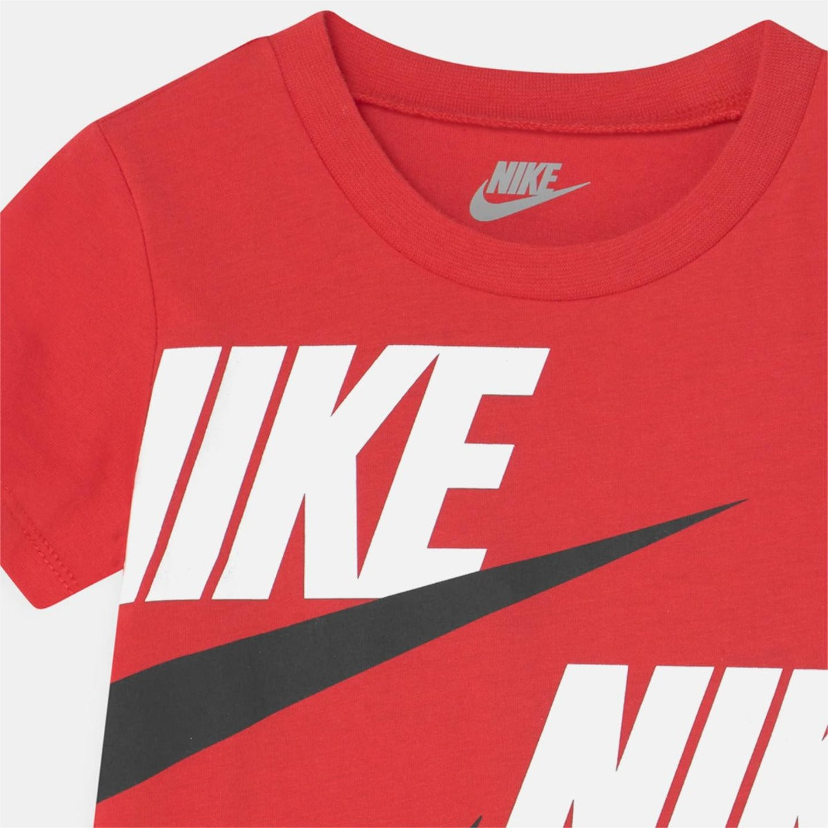 FootkornerNike Baby-T-Shirt/Shorts-Set – Rot/Schwarz/Weiß