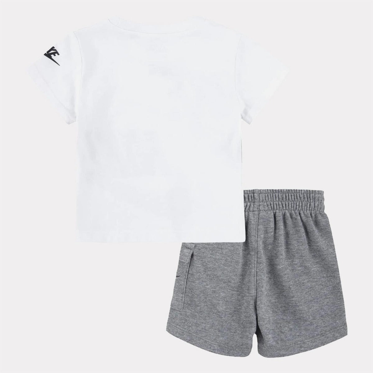 FootkornerNike Baby-T-Shirt/Shorts-Set – Grau/Weiß/Schwarz