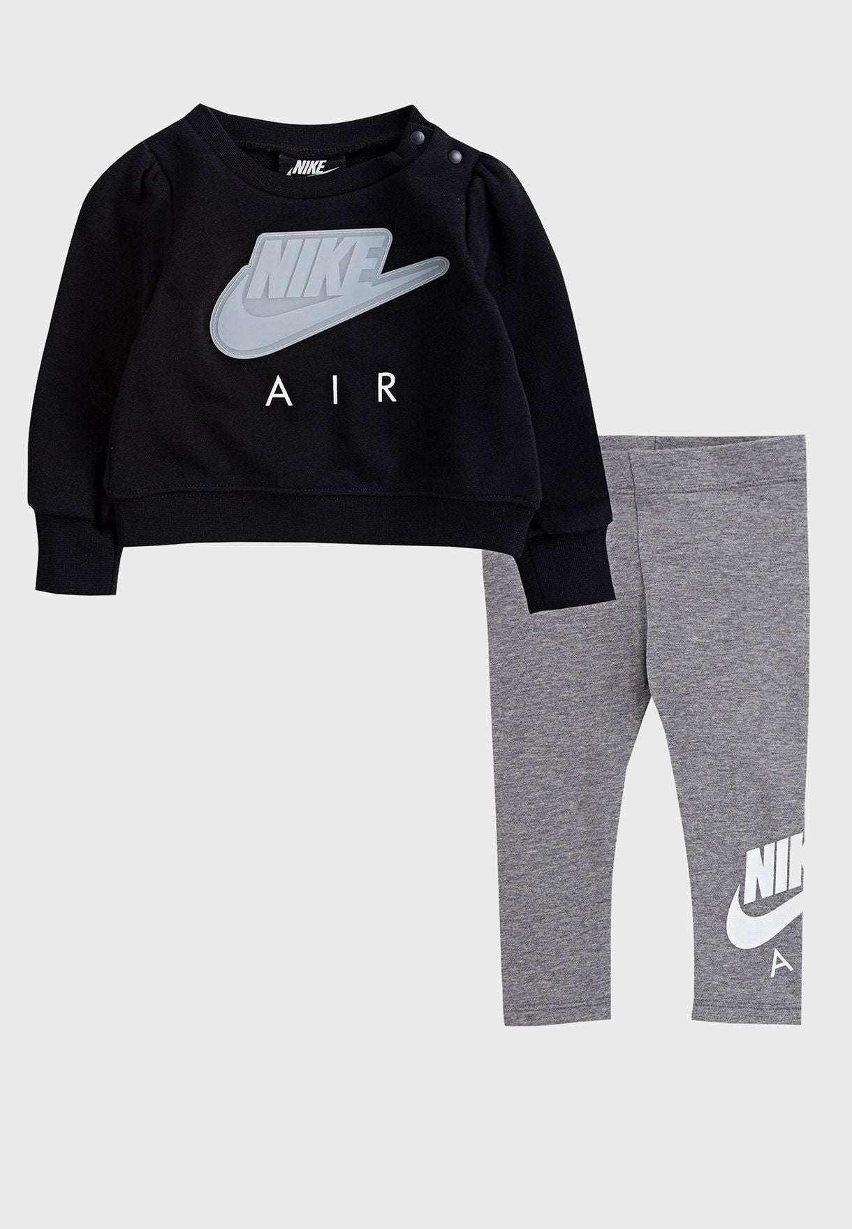 Nike sportswear Kids Girls Sweatshirt/Pants Set - Black/Grey