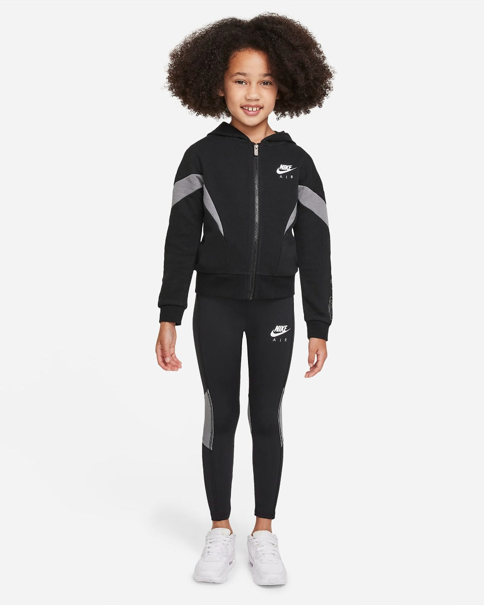 Nike sportswear Kids Girls Hooded Jacket/Leggings Set - Black/Grey