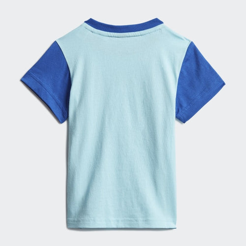Adidas Essentials T-Shirt/Shorts-Set für Kinder – Blau/Blau - Footkorner
