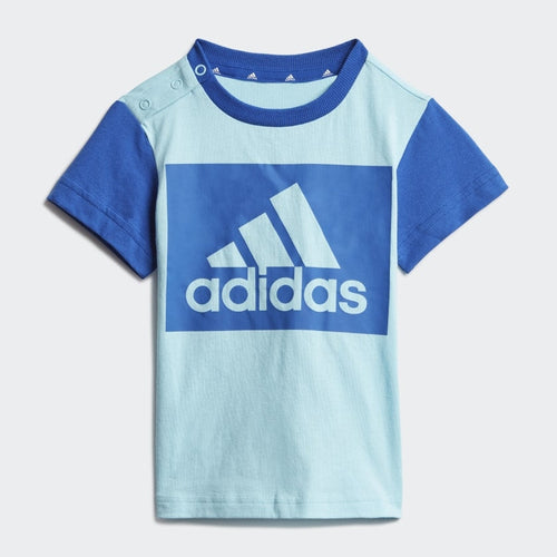 Adidas Essentials T-Shirt/Shorts-Set für Kinder – Blau/Blau - Footkorner