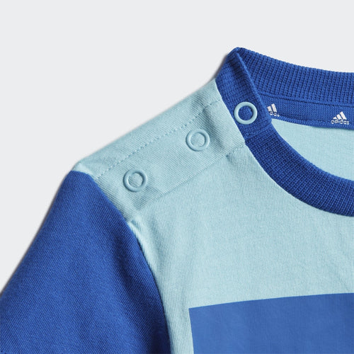 Adidas Essentials T-Shirt/Shorts-Set für Kinder – Blau/Blau - Footkorner