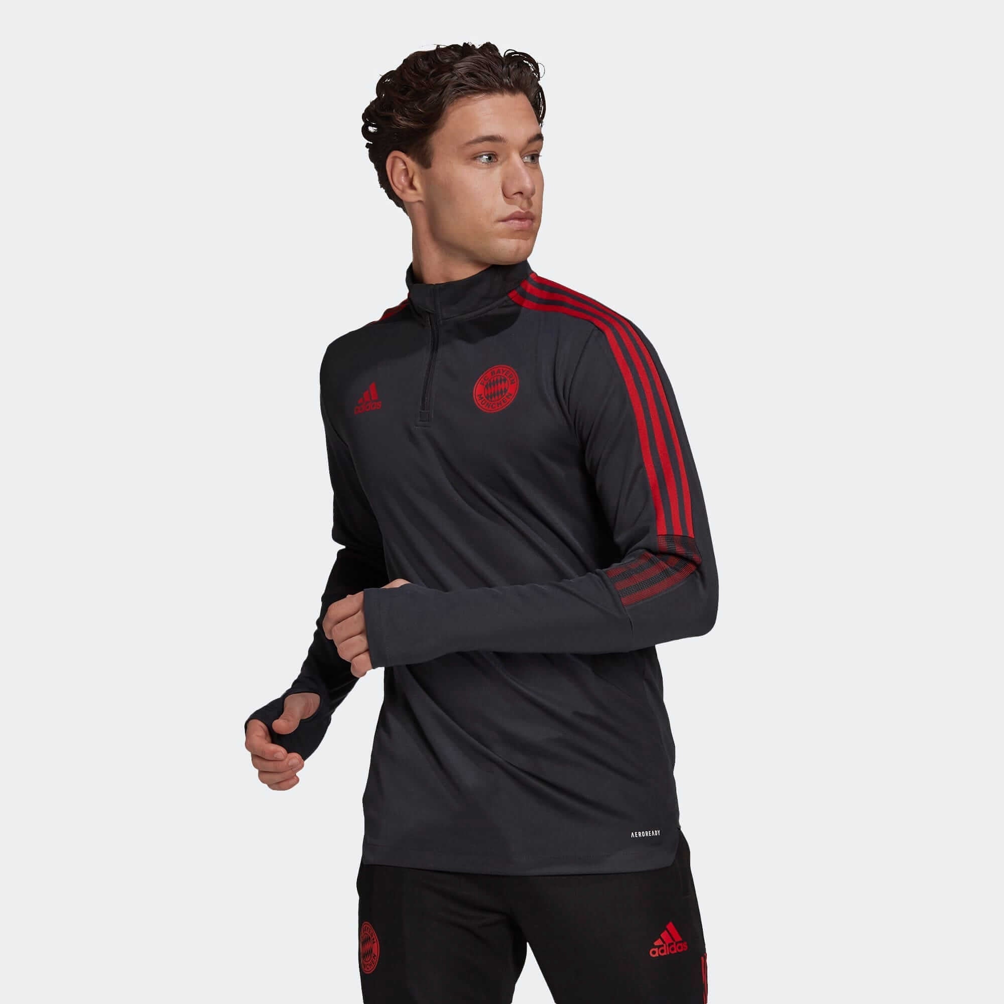 Haut d'entrainement Bayern Munich 2021/2022 - Gris/Rouge