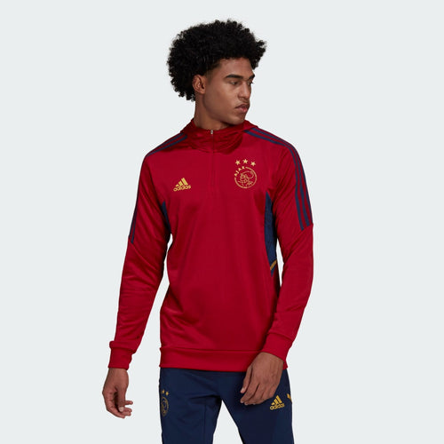 Haut d'entrainement à capuche Ajax Amsterdam - Rouge/Bleu - Footkorner