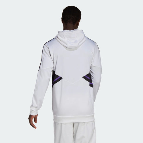 Haut d'entrainement à capuche Real Madrid Condivo 2022/2023 - Blanc/Noir/Violet - Footkorner