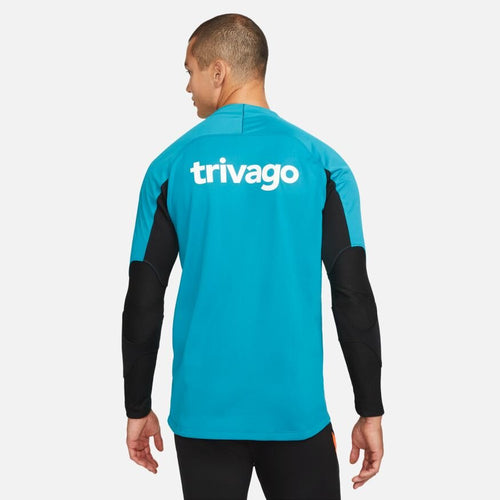 Chelsea Winter Warrior Trainingsoberteil 2021/2022 – Blau/Schwarz - Footkorner