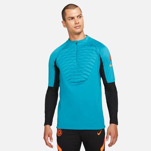 Chelsea Winter Warrior Trainingsoberteil 2021/2022 – Blau/Schwarz - Footkorner