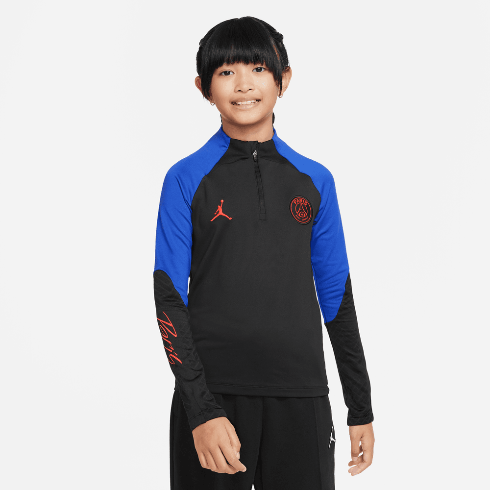 FootkornerPSG Strike Junior Trainingsoberteil 2022/2023 – Schwarz/Blau/Rot